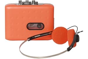 Portable Cassette Player Tape Recorder Player - Portable USB C Cassette to MP3 Digital Converter with Built in Microphone and