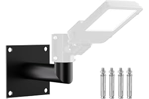 Bloazzup 90 Degree Wall Mount Bracket for LED Parking Lot Light, L-Shaped Brackets Tenon Adapter (2 3/8inch), Adjustable Slip Fitter Mounting Angle for Street Lights