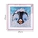 ZSNUOK 5D DIY Diamond Painting Kits for Adults or Kids, Full Crystal Resin Round and Special Shaped Drill Embroidery Arts Craft Mosaic Making Supplies for Home Wall Decor Cute Penguin 10x10 inches