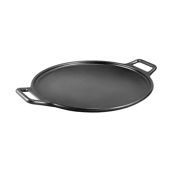 LODGE BOLD 14 INCH SEASONED CAST IRON PIZZA PAN, DESIGN-FORWARD COOKWARE