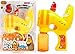 Comic larva fart king bubble gun sound & big small bubbles Yellow & red figure bubble gun toy
