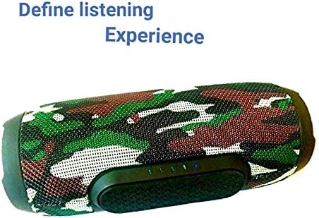Biksi B9 -Xloud (2x10W) Premium Sound System with Wireless Function, Water Proof, Used as Power Bank to Charge Devices, Memory Card Supported,FM Radio supported, Standard Camouflage Color