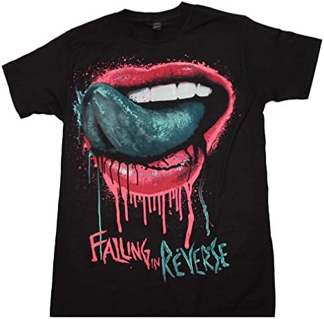 Unique Vintage Falling in Reverse Lips T-Shirt Small High Quality Desiqn