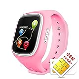 Kids Smartwatch, KINGEAR K6 Children Anti-lost Smart Watch with GPS Tracker-Pink