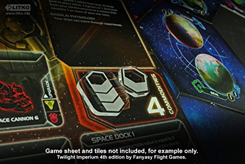 TI4: Commodity Token Set, Transparent Clear (40)