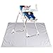 Sumnacon Baby Splat Mat for Under High Chair Floor Protector, Reusable Washable Feeding Highchair Food Splash Spill Mats,Toddler Seat Splat and Portable Kids Play Mat (Grey)
