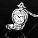 YouYouPifa Special Cute Enamel Small Pendant Pocket Watch (Silver/Butterfly)