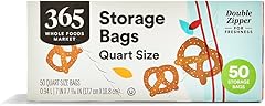 365 by Whole Foods Market, Quart Size Storage Bags, Double Zipper, 50 Count
