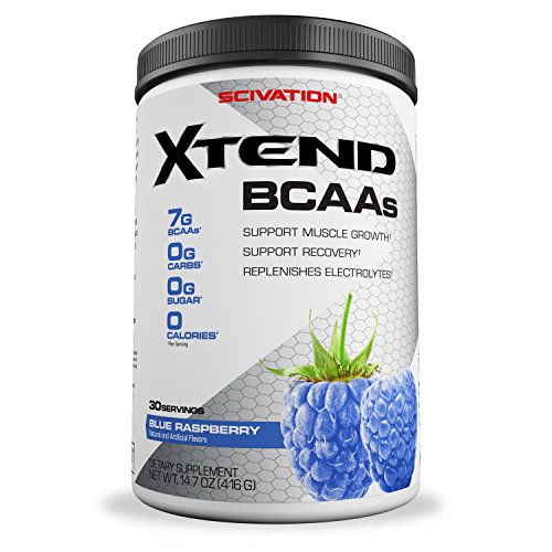 Scivation Xtend BCAA Powder, Branched Chain Amino Acids, BCAAs, Blue Raspberry Ice, 30 Servings