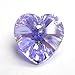 4 pcs Swarovski Xilion Crystal 6228 Heart Charm Pendant Violet AB 10mm / Findings / Crystallized Element