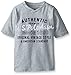 U.S. Polo Assn. Boys' Graphic Embellished V-Neck T-Shirt,HA39-Light Heather Gray, 14/16