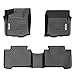 YITAMOTOR Floor Mats Fit for 2016-2022 2023 Toyota Tacoma, All Weather TPE Floor Liners for Tacoma Double Cab, 1st and 2nd Row, Black