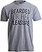 Bearded For Her Pleasure,Funny Beard, Men's Facial Hair Humor Unisex T-Shirt-(Adult,L), Sport Grey