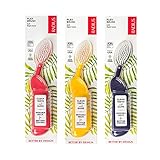 RADIUS Scuba Right Hand Toothbrush, Soft Bristles, Assorted Colors, Colors May Vary (Pack of 3)