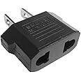 VCT VP7 Adapter Plug for USA Plug Converts Europe/German/Asian Round Pin Plugs to American Plug - RoHS Compliant