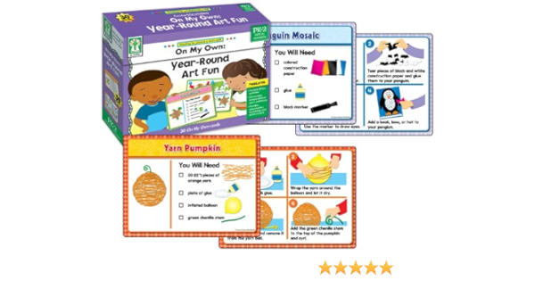 Amazon Com Key Education On My Own Year Round Art Fun Grades Pk 2 Carson Dellosa Books Office Products