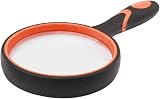 kuou Magnifying Glass 10X 75mm Handheld Reading Loupe Non-Slip Rubber Handle view 2