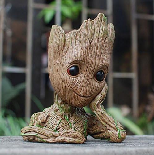 Multifunction Moive Baby Groot Planter Pen Container Guardians Of The Galaxy Tree Man Flowerpot with Hole Action Figures Model Toy