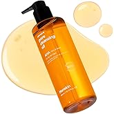 Hanskin AHA Pore Cleansing Oil for Dry Skin, Exfoliating, Waterproof Makeup Sebum Remover Facial Oil Cleanser for Face, Moisturizing for Soft Skin, Korean Skincare [AHA/10.14 oz.]