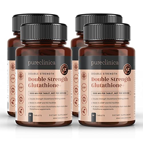 Glutathione 1000mg x 240 Tablets (4 Bottles of 60) w/500mg Glutathione