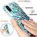 iPhone X Case for Girls, iPhone 10 Case, Women Slim Fit Heavy Duty Best Protective Thin Cute Green Floral Clear Silicone Bumper TPU Cover Phone Case for iPhone X Cases (Oysters Shell-66)