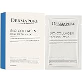 Dermapure Clinical Hydrogel Real Deep Face Mask - Vegan/Cruelty Free Overnight Mask With Collagen,Hyaluronic Acid & Peptides -Cooling,Hydrating,Brightening Skin Care For Dry Or Sensitive Skin 4 count.