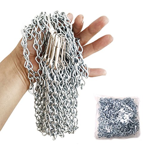 Vankcp Metal Basketball Net with 12 Closure Hoops, Fits All Basketball Hoop Standard Size Rims, Indoor or Outdoor
