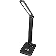 Merangue Basic LED Desk Lamp with Wireless Charger 5W, Dimmable, Adjustable, Touch Activated, Black (1011-0082-20-000)