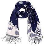 Vbiger Unisex men women Reversible Winter Scarf Oversized Warm Wrap Shawl Thickened Pashmina with Tassels Vbiger Unisex men women Reversible Winter Scarf Oversized Warm Wrap Shawl Thickened Pashmina with Tassels