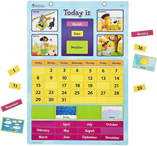 Amazon ラーニングリソーシズ えいごカレンダー マグネット式 日本語ガイド付き 30x42cm Lsp0504 J 正規品 英語 外国語 おもちゃ