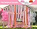 MerryNine Party Streamers 6pcs, 11.81 Feet/3.6 M Each Reusable Four-Leaf Clover Paper Flower Garland for Party, Wedding Decoration (Pink-White-Orange)