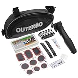 OUTERDO Bike Repair Tools Kits 14 in 1 Multi-use Repair Tools Kits Bag with Mini Pump