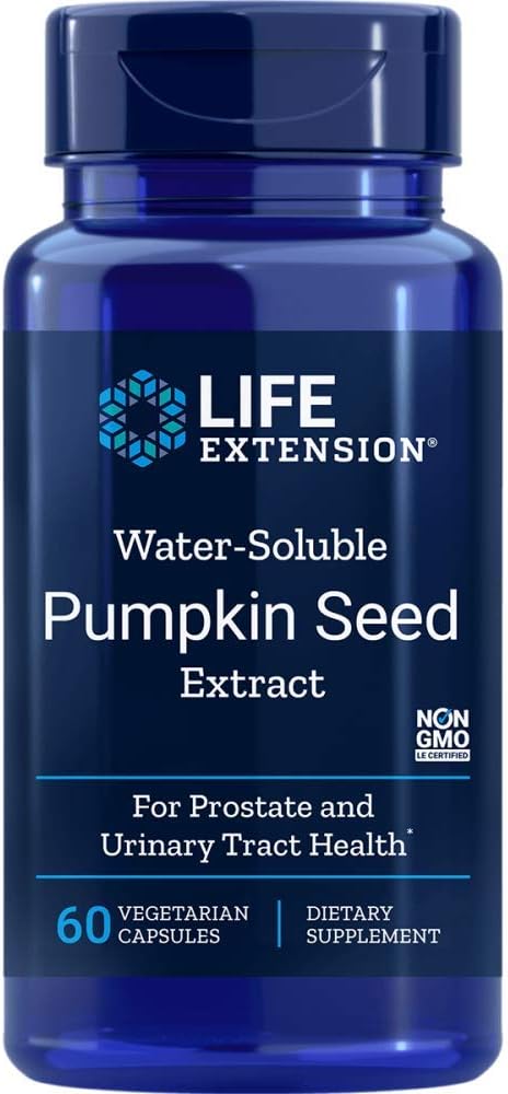 Life Extension Water-Soluble Pumpkin Seed Extract, 60 Vegetarian Capsules: Health & Personal Care