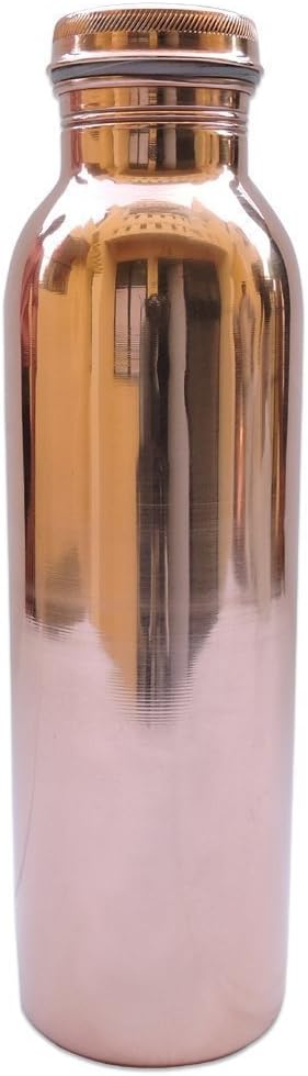 AVS STORE Traveller s Pure Copper Water Bottle for Ayurvedic Health Benefits Joint Free Leak Proof