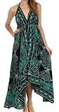 Sakkas Batik Medallion Handkerchief Hem Adjustable Dress