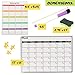 Houseables White Board Calendar for Wall, Dry Erase Calendars, 17” x 12”, Bonus Grocery List, 6 Colored Markers, Eraser, Magnetic, Whiteboard, Monthly Plan Boards, Erasable, Refrigerator, Fridge