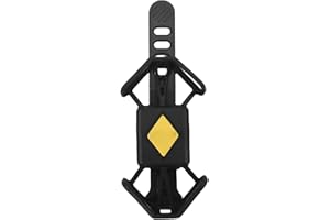 SUNGOOYUE Bike Phone Mount, Soft Silicone Full Wrap Handlebar Cell Phone Mount for Road Mountain Bikes Motorcycle (Black)