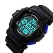 Fanmis Outdoor Sports Watch Digital Multifunction Alarm Pedometer Waterproof Watch Blue