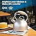 Tea Kettle Best 3 Quart induction Modern Stainless Steel Surgical Whistling Teapot - Pot For Stove Top (Rose)
