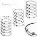 Yumei Jewelry Adjustable Wire Blank Bangle Bracelet for Womens DIY Jewelry Making,2.4 Inch,Pack of 15