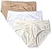 Warner's Women's Blissful Benefits No Muffin 3 Pack Hipster Panties, White/Toasted Almond/Body Tone Polka dot Print, M
