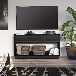 Prepac Black Simply Modern Entryway Table, Narrow
