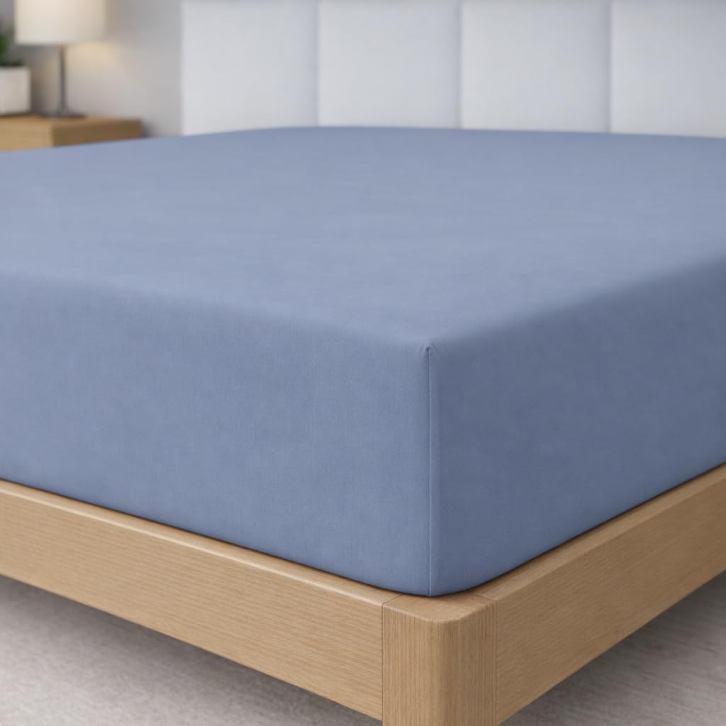 Degrees home Microfibre Polyester Fitted Sheet 105 x 200 cm - Deep Pocket - 105 cm Bed