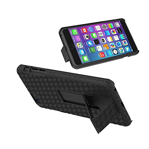 iPhone 6s Plus Case, 6 Plus Case, HLCT Slim Shell Complete Protective Como Set with Built-In Stand Kickstand - Thumbnail 2