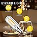 LEKE E12 LED Bulb 40w Candelabra Light Bulb Dimmable T6 LED Bulb 2700K 400lm 4w E12 Edison Bulb 6 Pack
