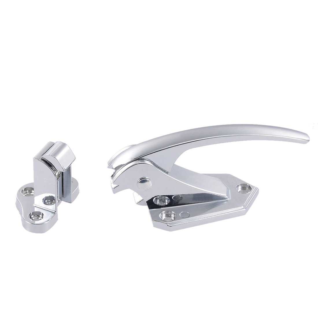 Sourcingmap Adjustable Latch Spring Loaded Freezer Cooler Door Handle Grip, Zinc Alloy, 3.98-inch(101mm) Long