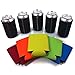 Beer Can and Bottle Insulators, Reversible Premium Neoprene Collapsible Coolers, Assorted Set of 10 Party Pack