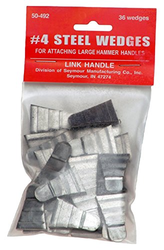 Corrugated steel wedges for carpenter's hammers, No. 3, 1/2" x 1-1/16", Seymour Link Handles, 64145, LK-50-491