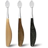RADIUS Toothbrush Source Floss Brush BPA Free &amp; ADA Accepted Improve Gum Health &amp; Reduce Gum Issues - Soft - Cornstarch/Hemp/Money - Pack of 3