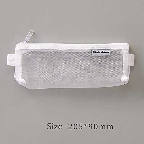 Shuxy 3 Pieces Zipper File Bags Organizer Mesh Zipper Pencil Case Storage Travel Holder Transparent Multipurpose Jewelry Candy Cosmetic Toiletry Stationary Pen Pencil Makeup Bag (Medium)